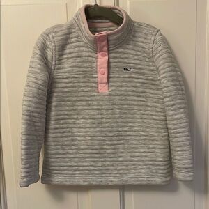 Vineyard Vines Kids Light Gray and Soft Pink Sweatshirt